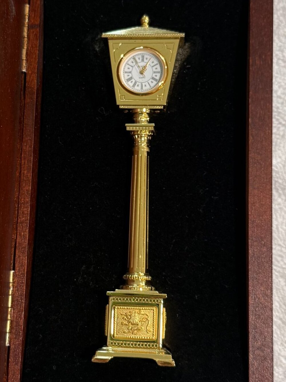 Bulova B0001 Ltd.Edition Mini Street Clock Brass w/ Wood Box COA #2439 BRSKU115